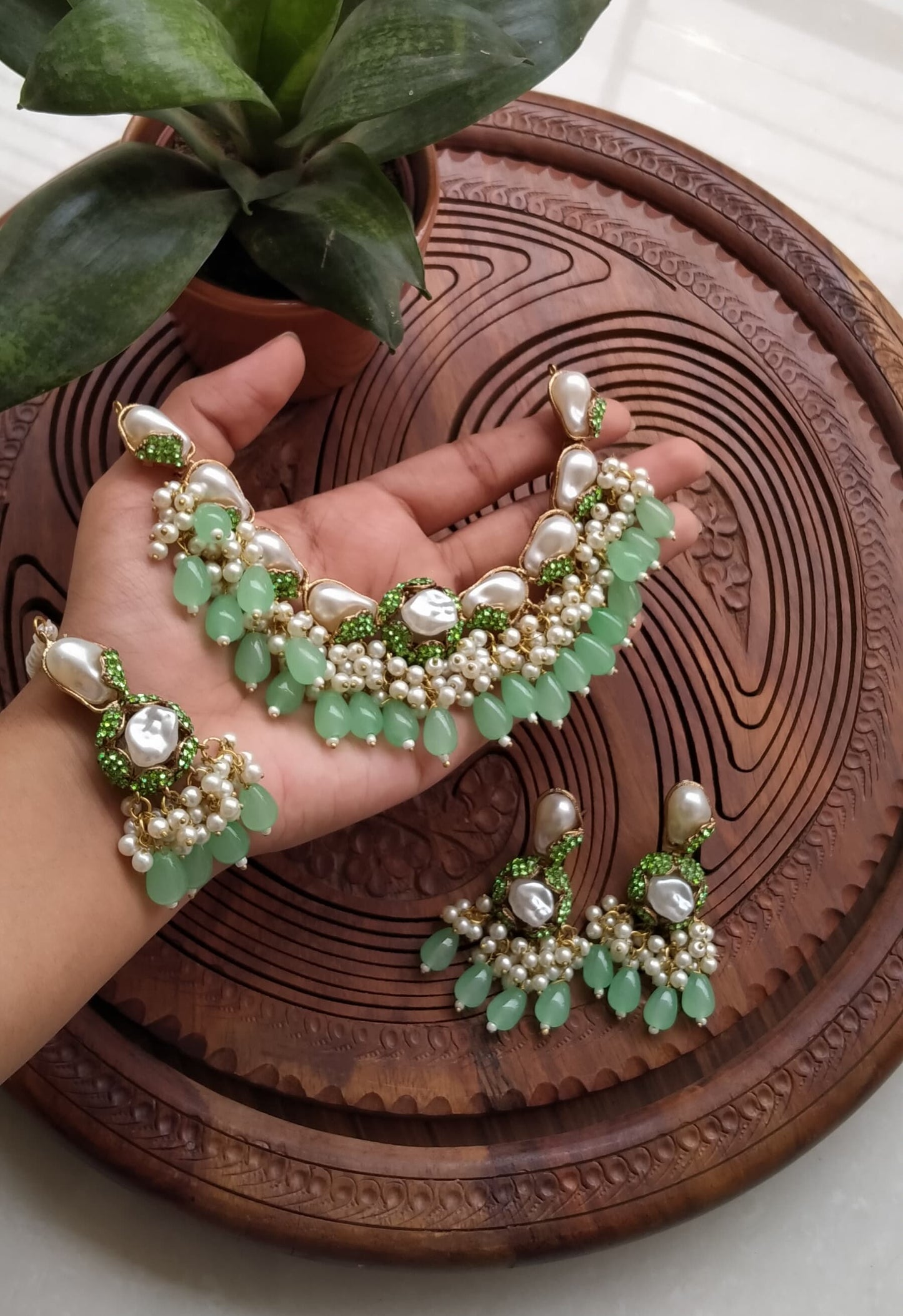 TURKISH STONE PEARL SET