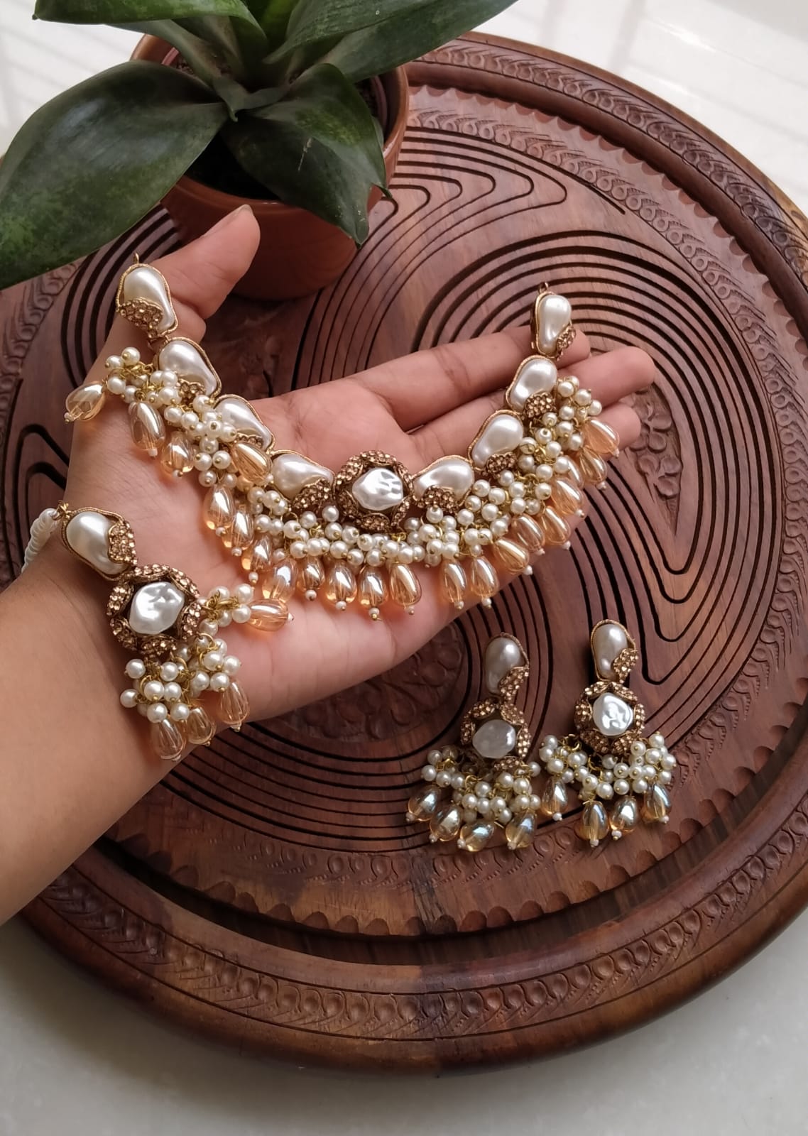 TURKISH STONE PEARL SET