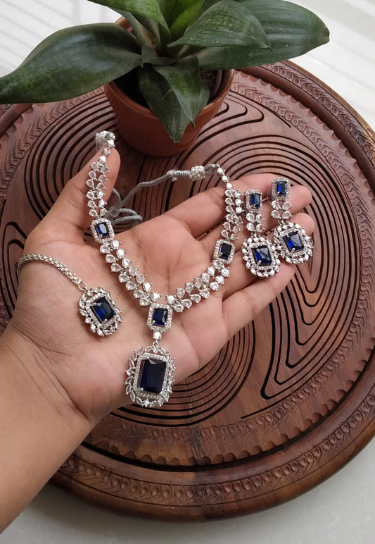 American diamond zircon necklace set
