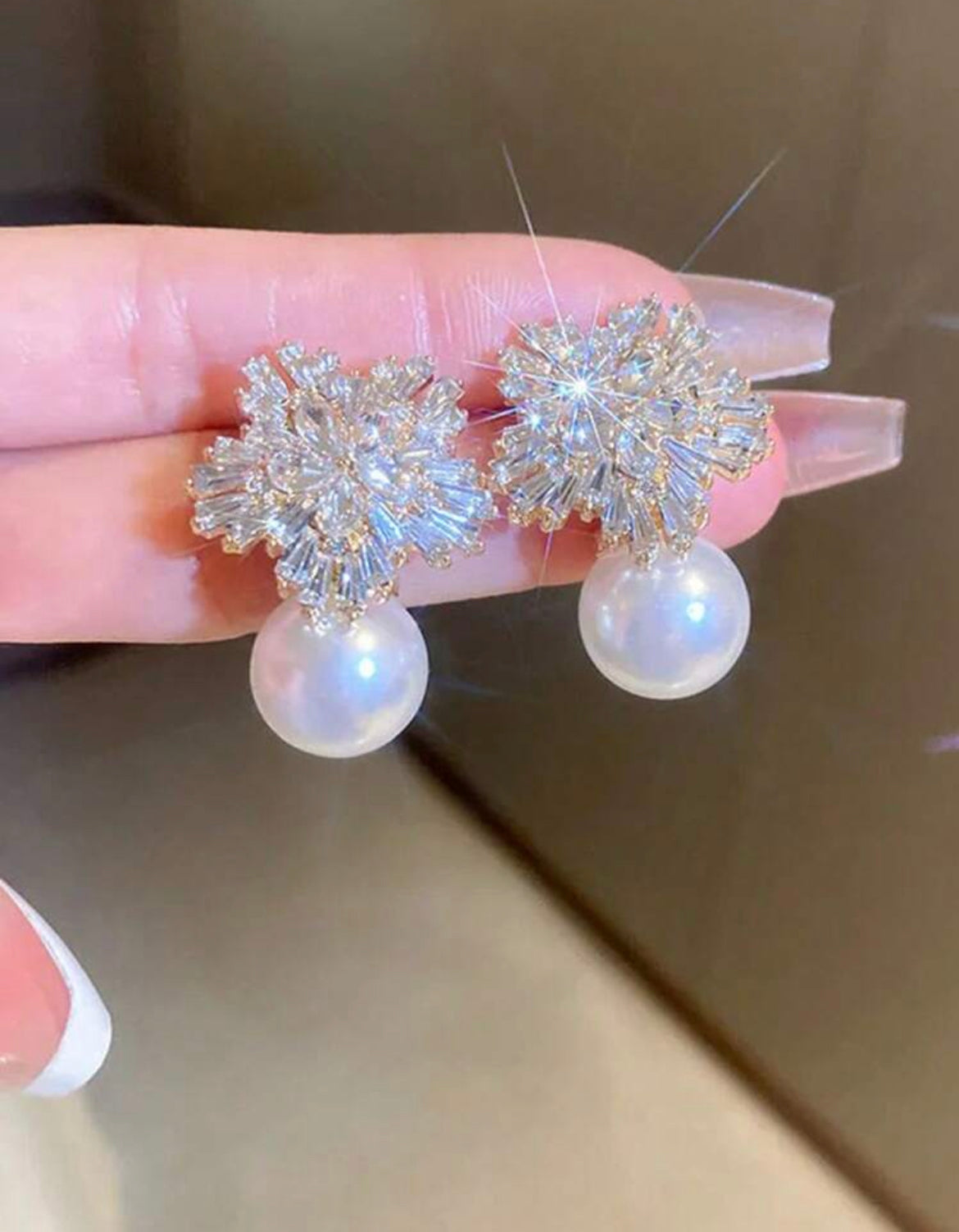 Rhinestone earrings