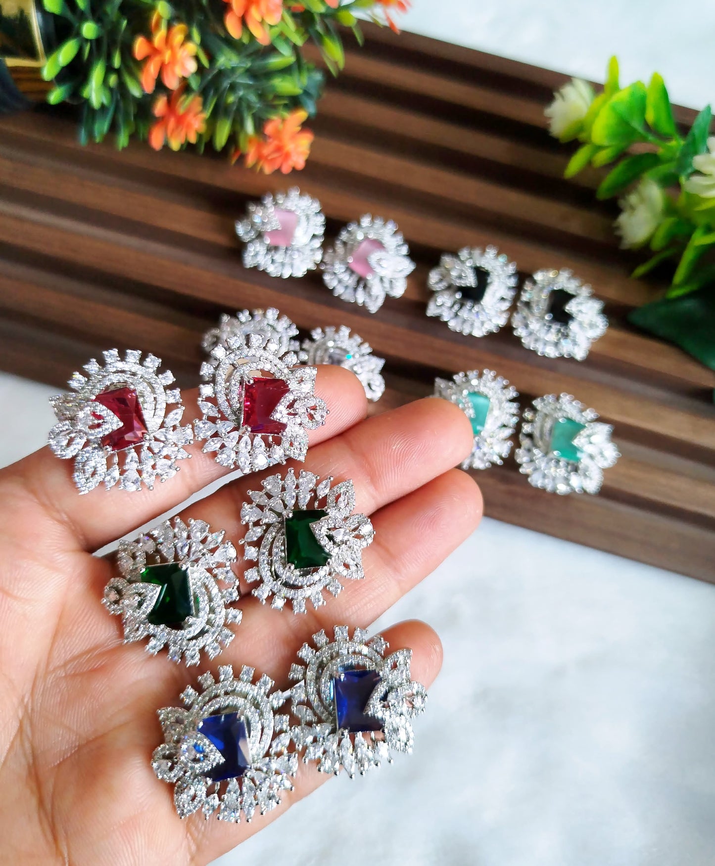 Bold stud earrings