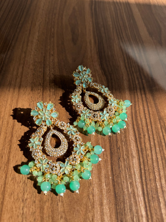 Floral dangle earrings