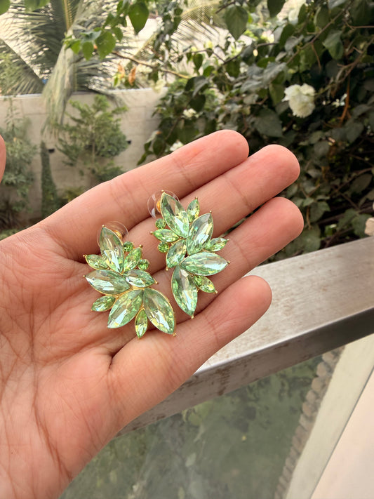 Mint Blossom Statement Earrings