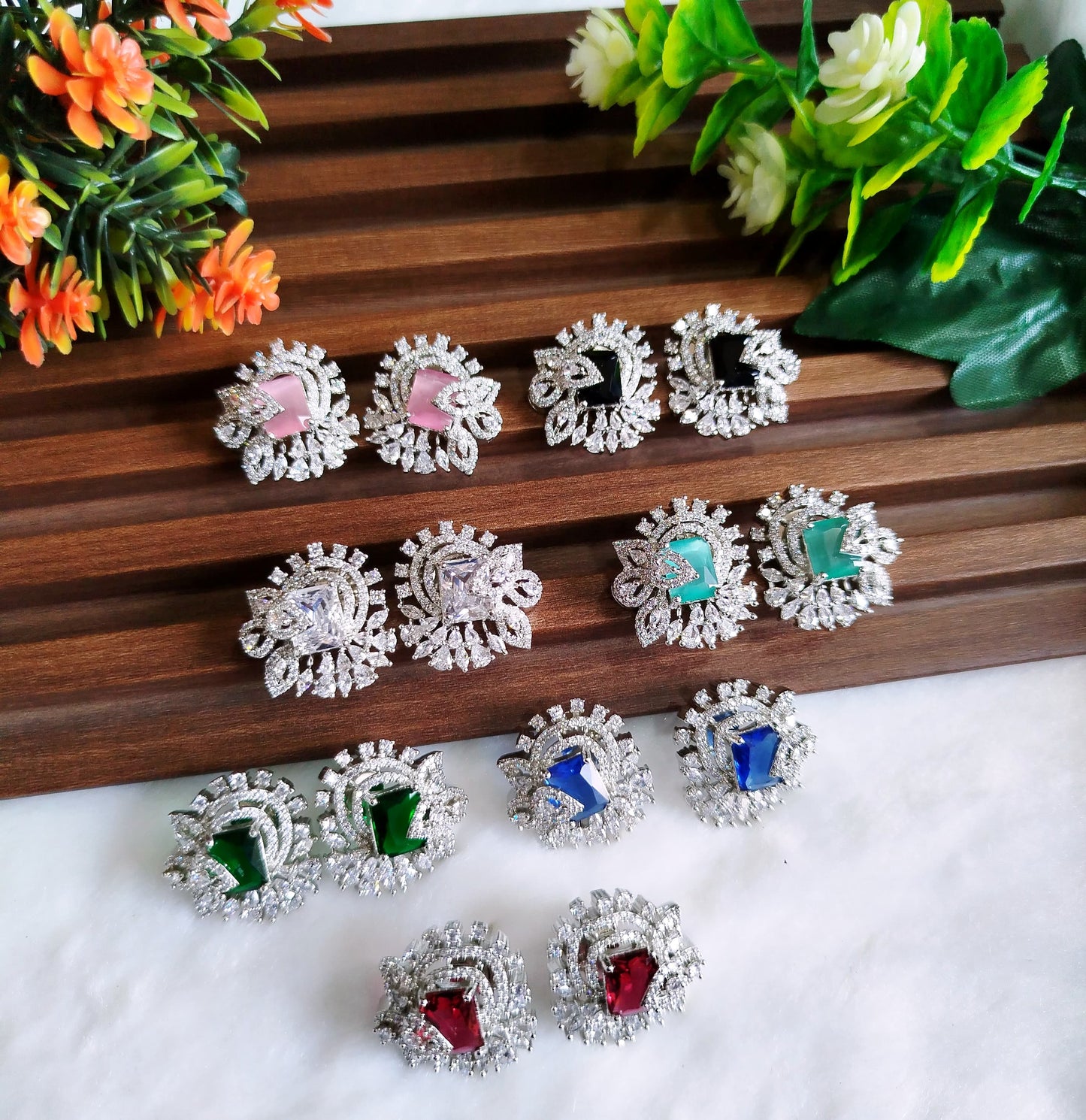 Bold stud earrings
