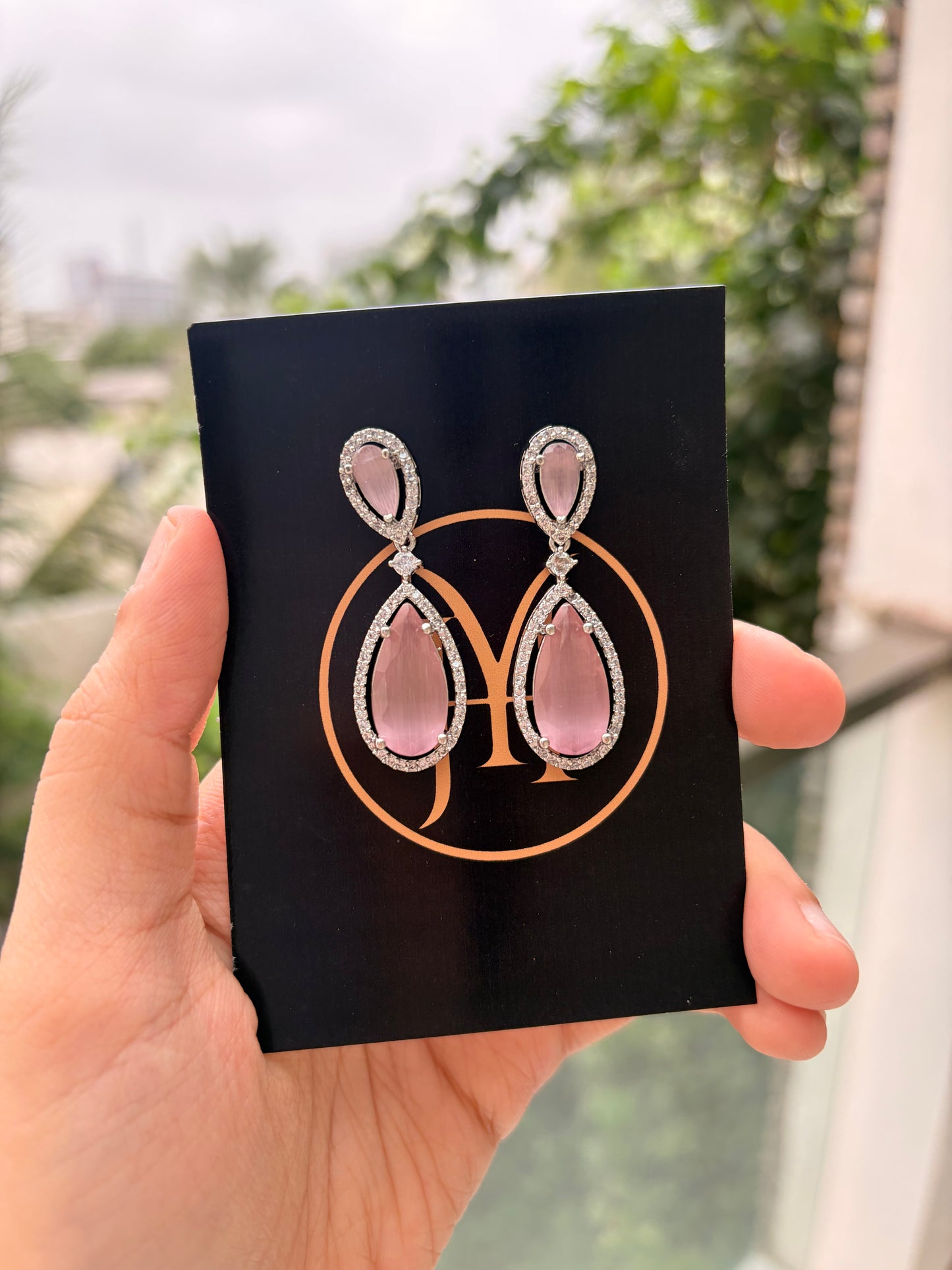 Crystal Teardrop Statement Earrings – 5 Colors