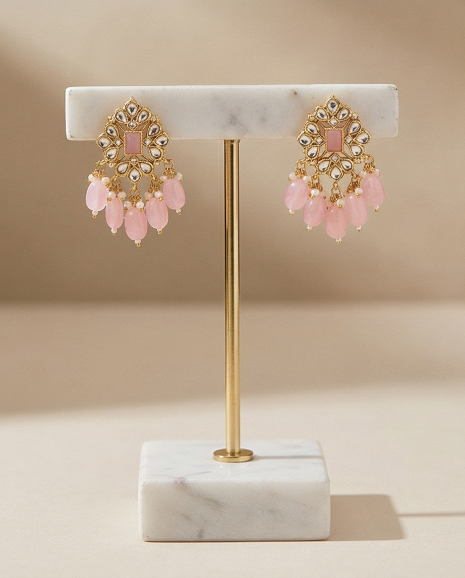 BLUSH PEARL KUNDAN CHOKER SET